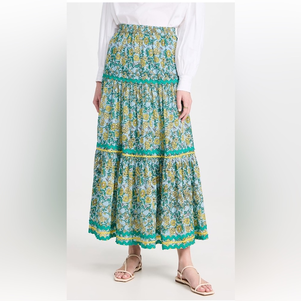 Ro's Garden Frilly Midi Skirt